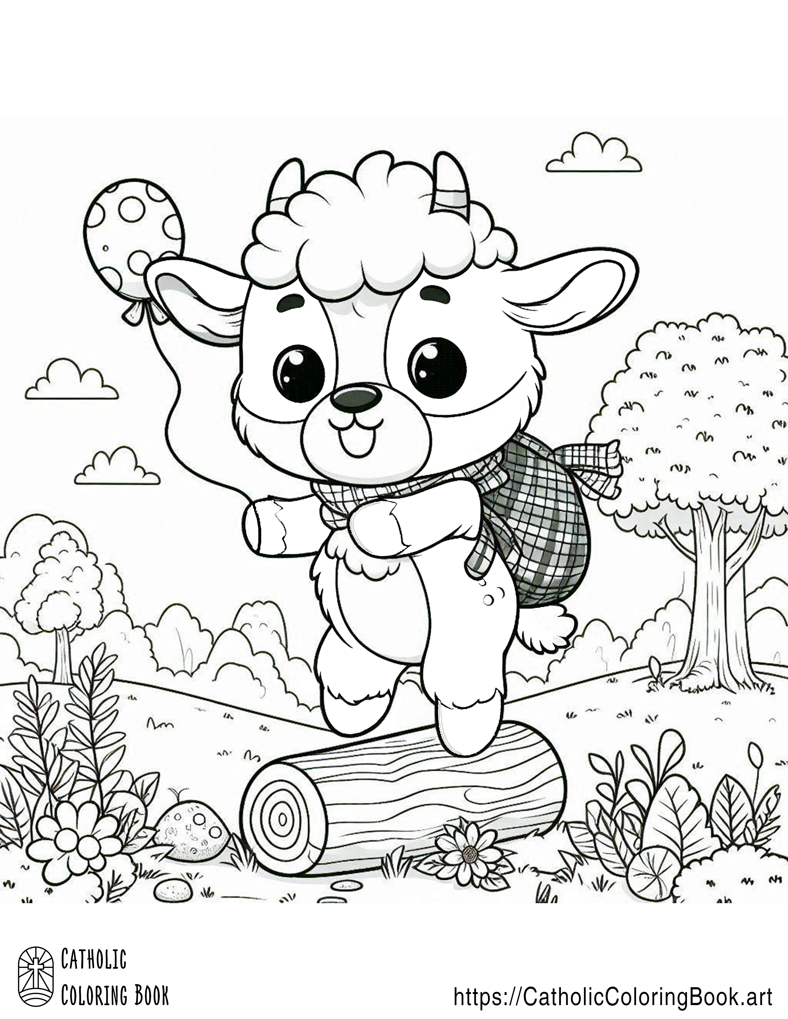 Baby Lamb Coloring Page